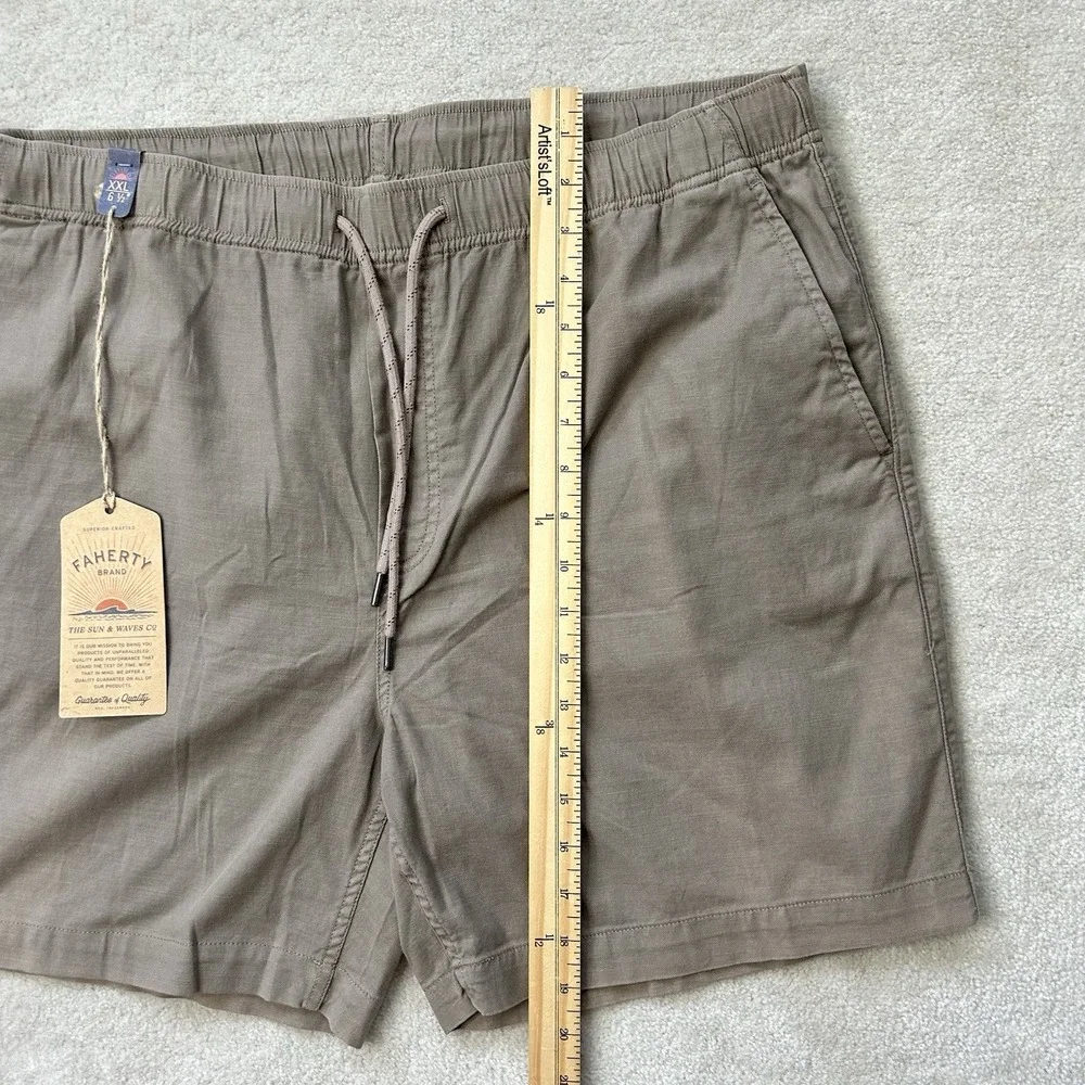 Faherty Essential Shorts Men 38 XXL Flat Front Elastic Waist 6.5